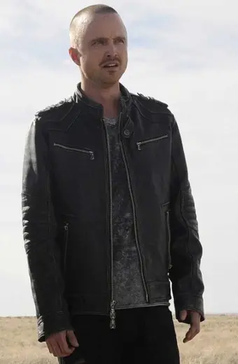 Aaron Paul Breaking Bad Jesse Pinkman Biker Leather Jacket
