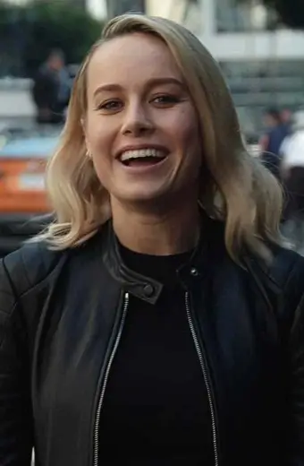 Nissan Commercial Sentra BTS Brie Larson Black Leather Jacket