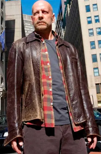 Surrogates Bruce Willis Tom Greer Leather Jacket
