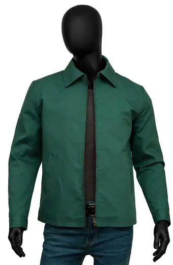 Bullet Train Ladybug Brad Pitt Bomber Green Cotton Jacket brad-pitt-bullet-train-bomber-jacket
