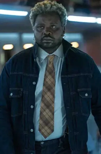 Bullet Train Lemon Brian Tyree Henry Bomber Blue Denim Jacket tyree-henry-bullet-train-bomber-jacket