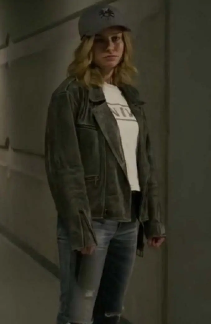 Brie Larson Carol Danvers Captain Marvel Distressed Jacket carol-danvers-captain-marvel-jacket