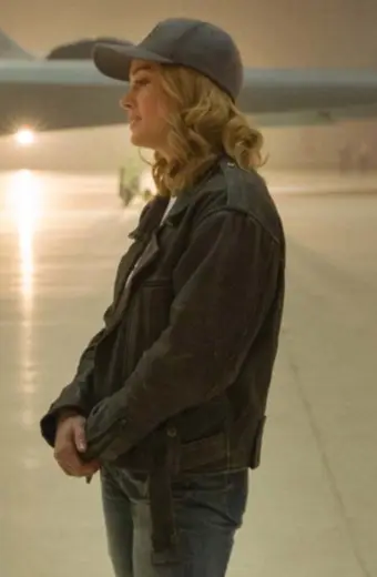 Carol Danvers Captain Marvel Brie Larson Distressed Jacket