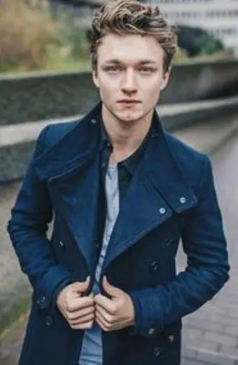 Harrison Osterfield Chaos Walking Farnbranch Blue Trench Coat