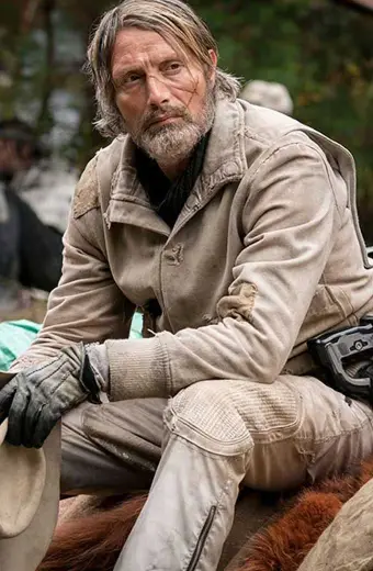 Mayor Prentiss Mads Mikkelsen Chaos Walking Beige Suede Jacket