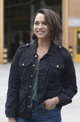 Gabriela Dawson Monica Raymund Chicago Fire Black Denim Jacket