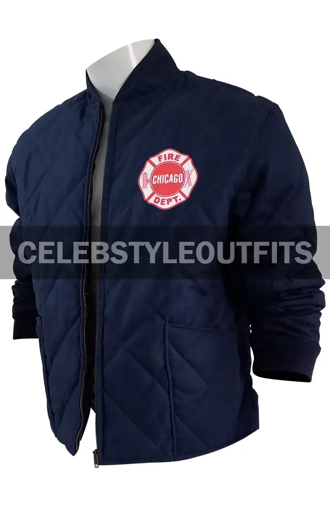 Taylor Kinney Kelly Severide Chicago PD Quilted Bomber Jacket chicago-pd-kelly-severide-jacket