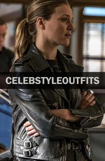 Chicago PD Hailey Upton Tracy Spiridakos Biker Leather Jacket