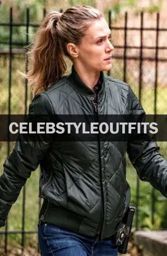 Chicago PD Tracy Spiridakos Hailey Upton Bomber Quilted Jacket
