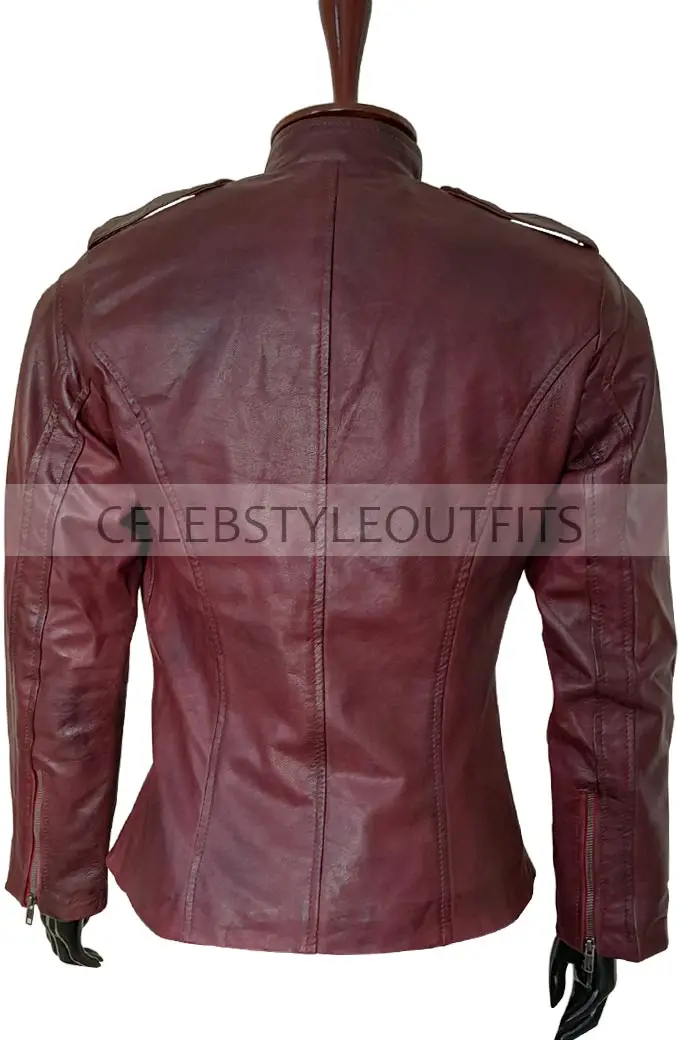 Chicago PD Sophia Bush Erin Lindsay Maroon Leather Jacket sophia-bush-chicago-pd-leather-jacket