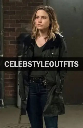 Erin Lindsay Sophia Bush Chicago PD TV Show Black Leather Coat