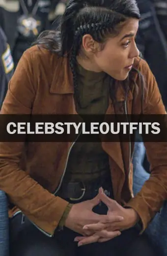 Lisseth Chavez Chicago PD Vanessa Rojas Brown Suede Jacket