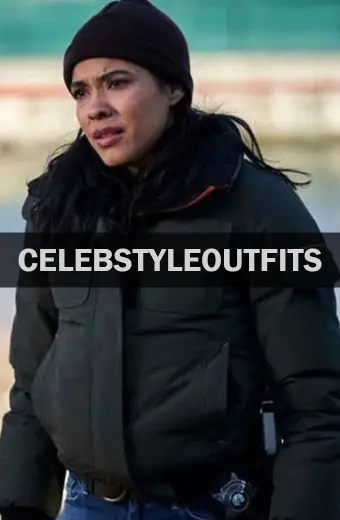 Vanessa Rojas Chicago PD Lisseth Chavez Black Bomber Jacket