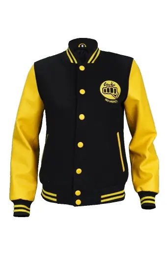 Cobra Kai Karate Kid No Mercy Yellow Bomber Varsity Jacket