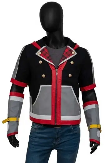 Sora Kingdom Hearts Haley Joel Osment Black Cosplay Jacket