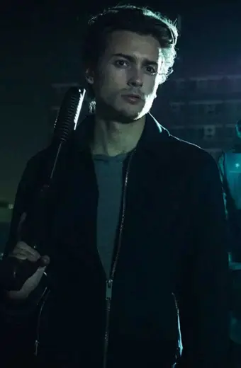 Elijah Rowen Curfew TV Series Zane Bomber Black Fleece Jacket