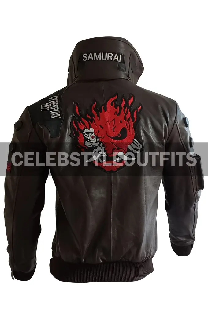 Cyberpunk 2077 Samurai Gaming Bomber Cosplay Leather Jacket cyberpunk-2077-cosplay-leather-Jacket