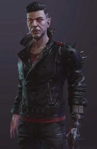 Dracula Cyberpunk 2077 Studded Black Cosplay Leather Jacket cyberpunk-2077-dracula-leather-jacket