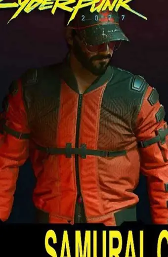 Samurai Cyberpunk 2077 Gaming Bomber Cosplay Leather Jacket cyberpunk-2077-samurai-red-cosplay-jacket