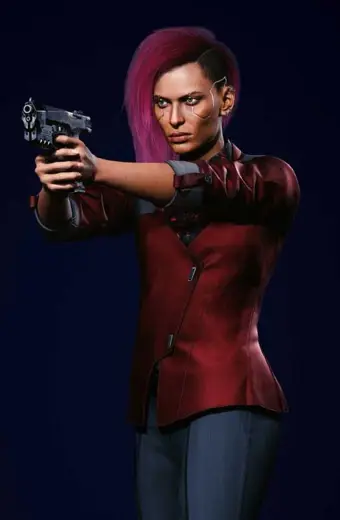 Cyberpunk 2077 Gaming Female V Maroon Cosplay Leather Jacket