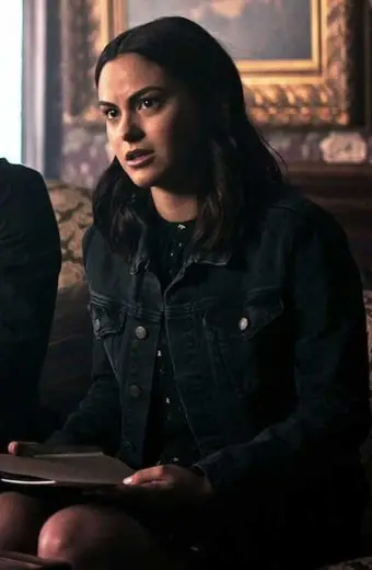 Dangerous Lies Katie Camila Mendes Bomber Blue Denim Jacket camila-mendes-dangerous-lies-jacket
