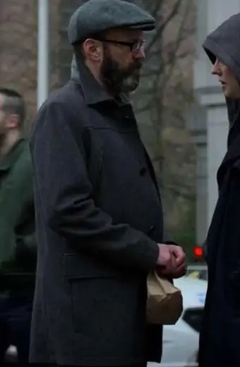Daredevil Mitchell Ellison Geoffrey Cantor Grey Trench Coat geoffrey-cantor-daredevil-coat