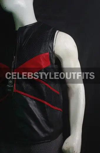 Deadpool Colossus Stefan Kapicic Red And Black Leather Vest