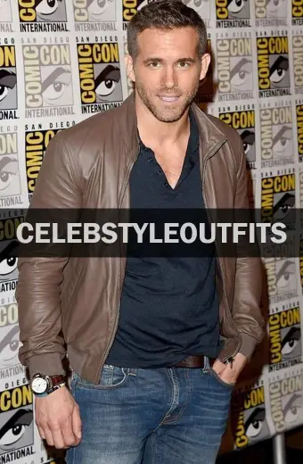 Deadpool 2 Wade Ryan Reynolds Brown Leather Jacket