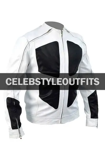 Shatterstar Deadpool 2 Movie Lewis Tan White Leather Jacket