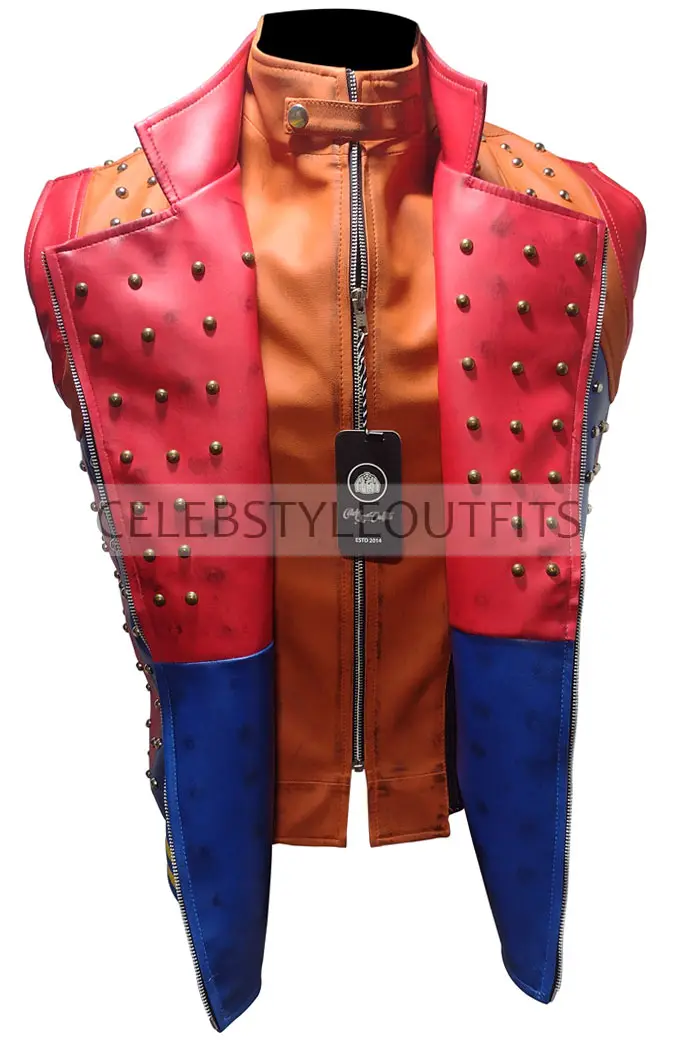 Booboo Stewart Jay Descendants 2 Red Cosplay Leather Vest descendants-2-jay-vest