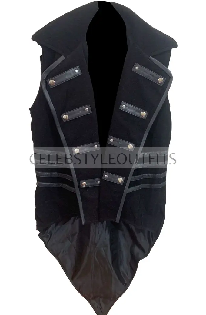 Descendants Harry Hook Thomas Doherty Black Cosplay Tail Vest descendants-harry-hook-vest