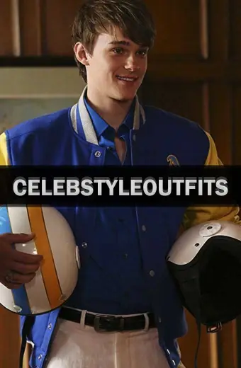 Mitchell Hope Descendants King Ben Bomber Blue Varsity Jacket