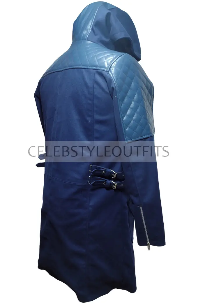 Devil May Cry Video Game Nero Cosplay Hooded Blue Cotton Coat nero-video-game-devil-may-cry-coat