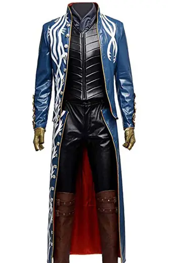 Vergil Devil May Cry Dan Southworth Blue Cosplay Long Coat