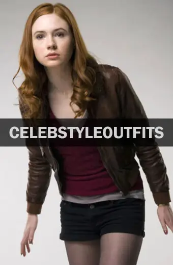 Doctor Who TV Show Karen Gillan Amy Pond Brown Leather Jacket