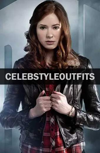 Amy Pond Doctor Who TV Show Karen Gillan Black Leather Jacket