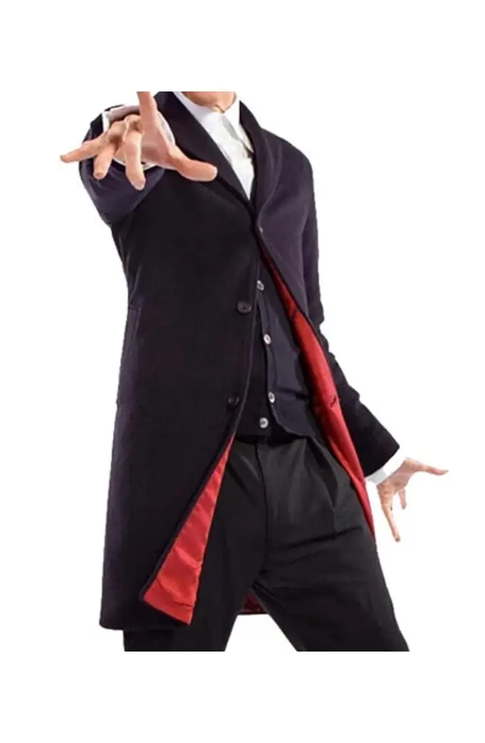 Peter Capaldi Doctor Who TV Show Twelfth Doctor Black Coat peter-capaldi-doctor-who-trench-wool-coat