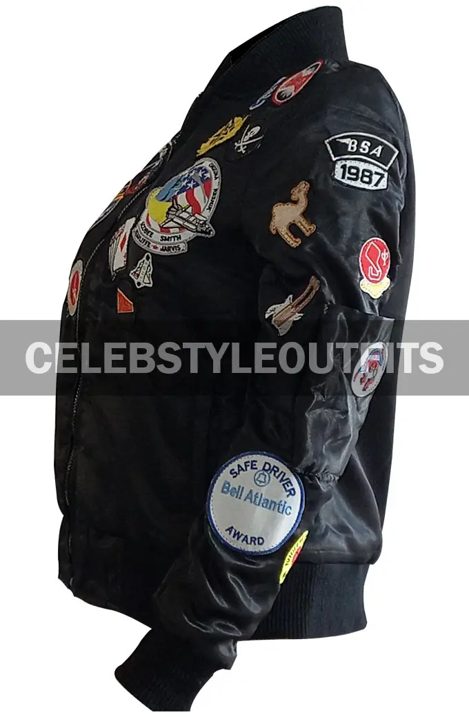 Ace Sophie Aldred Doctor Who TV Show Black Satin Jacket doctor-who-sophie-aldred-satin-jacket