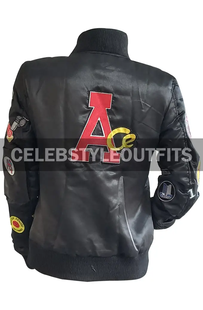 Ace Sophie Aldred Doctor Who TV Show Black Satin Jacket doctor-who-sophie-aldred-satin-jacket