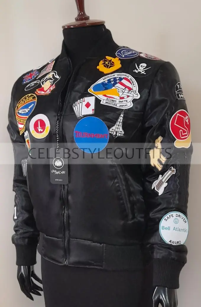 Ace Sophie Aldred Doctor Who TV Show Black Satin Jacket doctor-who-sophie-aldred-satin-jacket