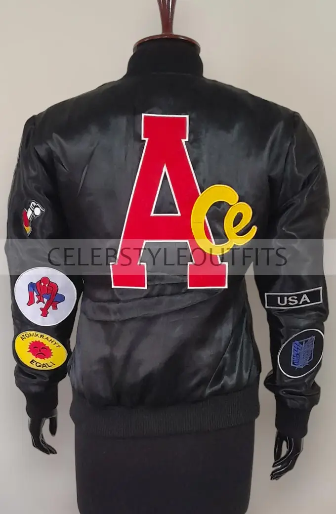 Ace Sophie Aldred Doctor Who TV Show Black Satin Jacket doctor-who-sophie-aldred-satin-jacket