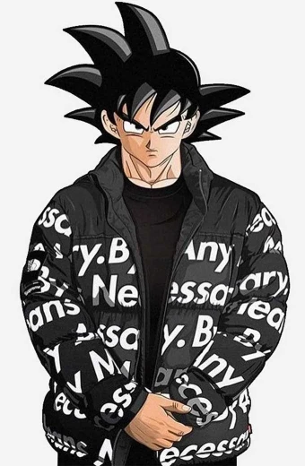 Dragon Ball Z Anime Goku Kakarot Drip Quilted Puffer Jacket