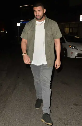 Casual Aubrey Drake Graham Street Mens Green Cotton Jacket aubrey-drake-graham-street-casual-jacket