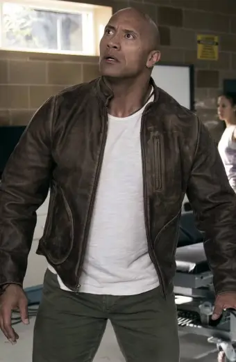 Dwayne Johnson Rampage Davis Okoye Brown Jacket