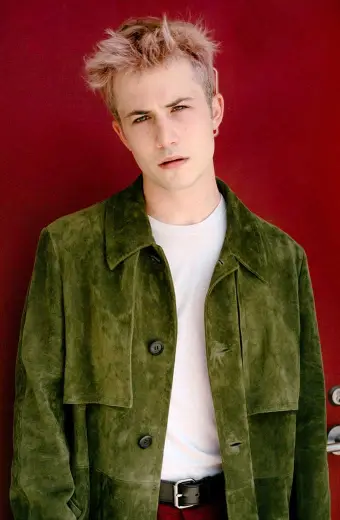 Dylan Minnette Green Velvet Coat