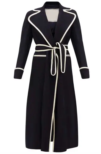 Fallon Carrington Elizabeth Gillies Dynasty Black Trench Coat