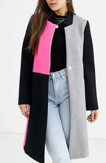 Lily Collins Emily Cooper Emily In Paris Color Block Coat