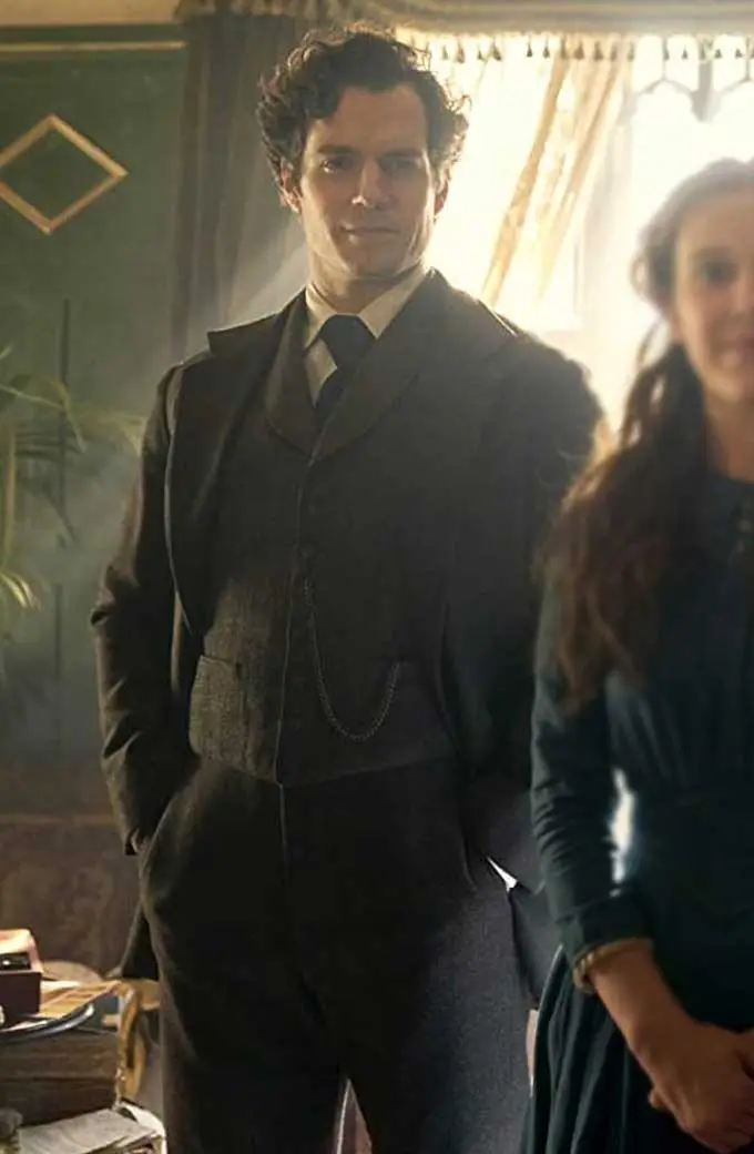 Enola Holmes Sherlock Holmes Henry Cavill Grey Tuxedo Blazer enola-holmes-sherlock-holmes-tuxedo