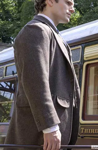Henry Cavill Enola Holmes Sherlock Holmes Grey Tuxedo Blazer