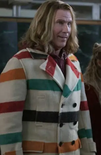 Lars Erickssong Will Ferrell Eurovision White Wool Trench Coat
